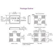 康納溫菲爾德晶振,CS-023E晶振,CS-023E-114.285M晶振